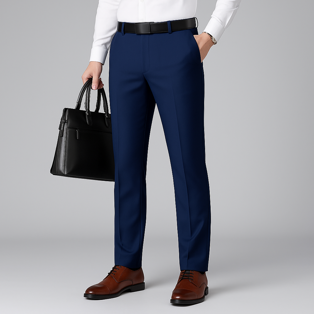 Premium No-Iron Dress Trousers + Free Leather Belt 3