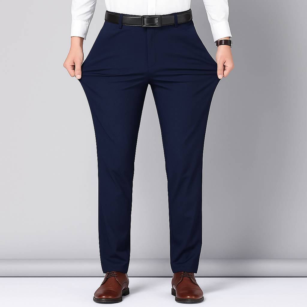 Premium No-Iron Dress Trousers + Free Leather Belt 5