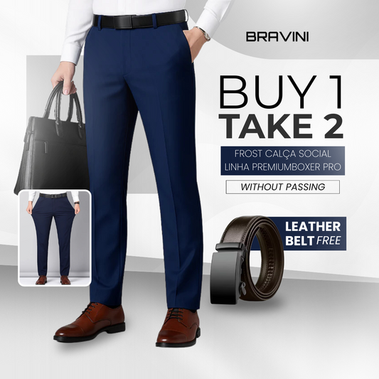 Premium No-Iron Dress Trousers + Free Leather Belt